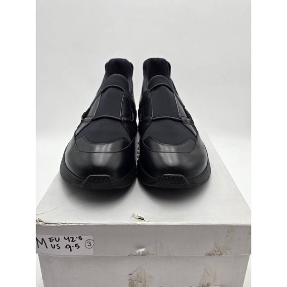 Clergerie Shoes Mens Size 9.5 Black SAL Slip On Leather Sneaker Casual New Box‎